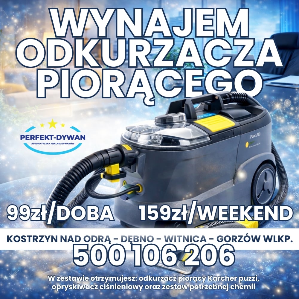 Wynajem odkurzacza piorącego Kärcher Puzzi — Perfekt Dywan